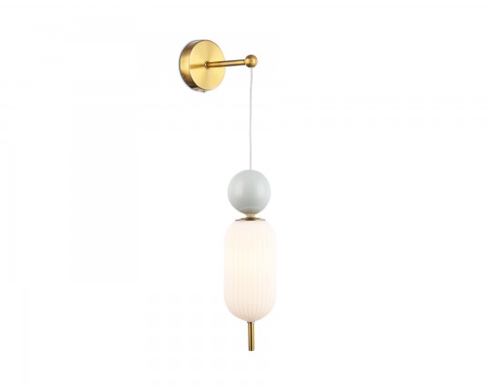  Настенный светильник со сменной лампой LH53108 BS/GR/FR латунь/серый/белый матовый G9 max 28W 100*200*570