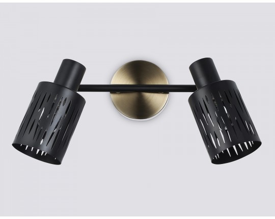  Настенно-потолочный спот в стиле лофт TR8668/2 BK/SB чёрный/бронза E14/2 max 60W 360*100*190