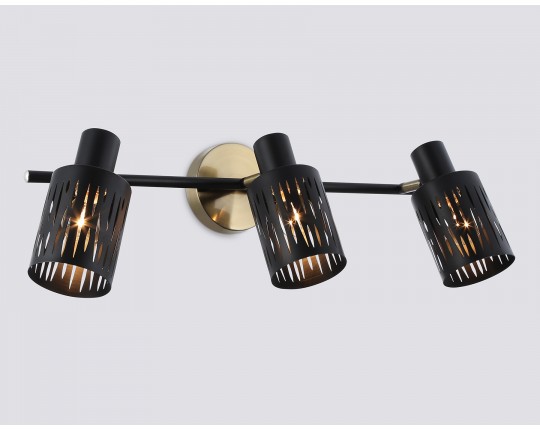  Настенно-потолочный спот в стиле лофт TR8669/3 BK/SB чёрный/бронза E14/3 max 60W 560*100*190
