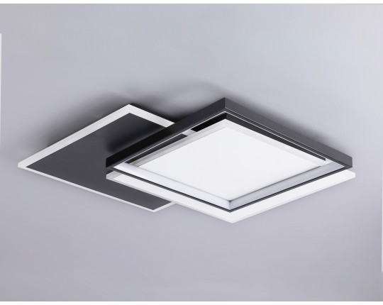  Настенно-потолочный светодиодный светильник с пультом FA7723 WH/BK белый/черный 3000K-6400K 82W 500*500*70 (ПДУ РАДИО 2.4G)