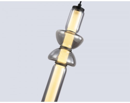  Подвесной светодиодный светильник LH11026/3 BK/SM черный/дымчатый 40W 3000K D380*1720