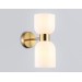  Настенный светильник LH56097/2 BS/FR латунь/белый матовый E14*2 max 40W 215*120*300