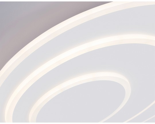  Настенно-потолочный светодиодный светильник с пультом FA7707 WH белый 3000K-6400K 62W D470*55 (ПДУ РАДИО 2.4G)