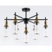  Люстра на штанге LH55257/7 BK/BS/CL черный/латунь/прозрачный E14*7 max 40W D640*520