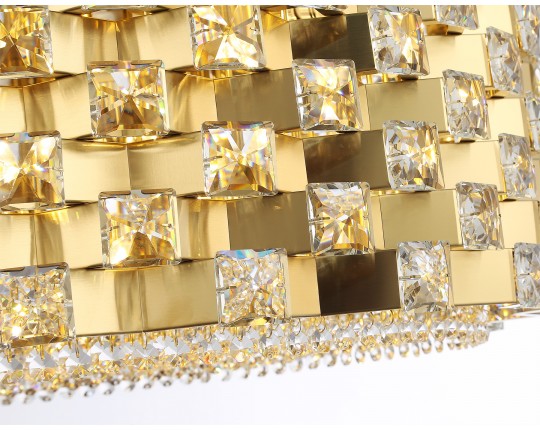  Подвесная люстра с хрусталем LH41009/18 BS/CL латунь/прозрачный E14*18 max 40W D700*320