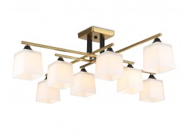  Люстра на штанге со стеклянными плафонами TR303044/8 CP медь E27/8 max 60W 820*820*260