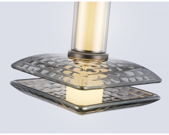  Подвесной светодиодный светильник LH31003 GR/SM серый/дымчатый 10W 3000K 150*150*240