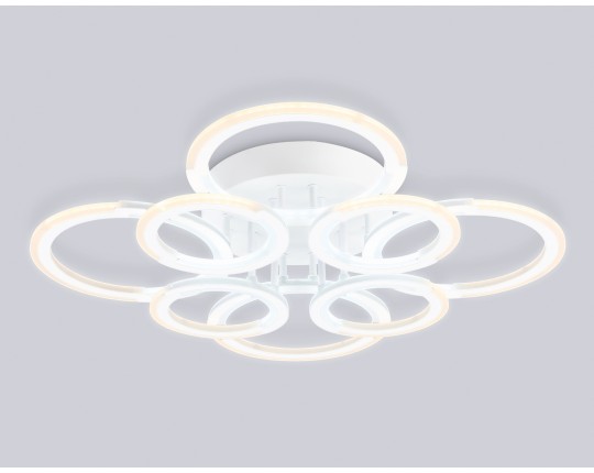  Светильник светодиодный потолочный FA8945/4+4 WH белый 106W 3000-6000K D670*120 (ПДУ ИК)