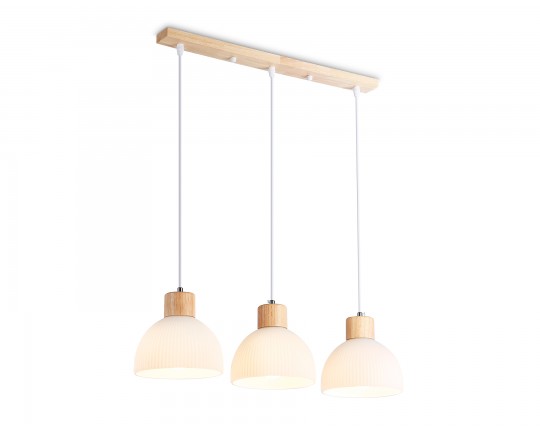  Подвесной светильник со сменной лампой TR83135/3 LW/FR светлое дерево/белый матовый E27/3 max 40W 640*180*1040