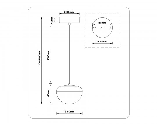  Подвесной светодиодный светильник LH12001 BK/GD/SM черный/золото/дымчатый 6W 3000K D180*145
