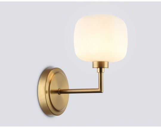  Настенный светильник LH53021 BS/FR латунь/белый матовый G9 max 40W 195*120*230