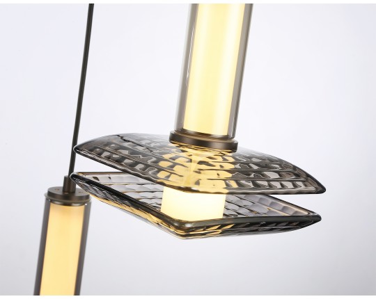  Подвесной светодиодный светильник LH31012/3 GR/SM серый/дымчатый 35W 3000K D450*1790