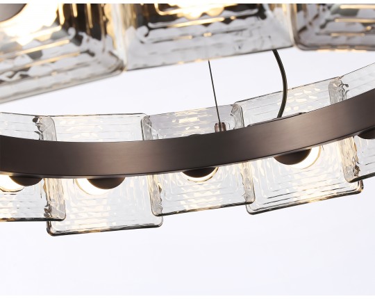  Подвесная светодиодная люстра LH31030 GR/SM серый/дымчатый 72W 3000K D700*150