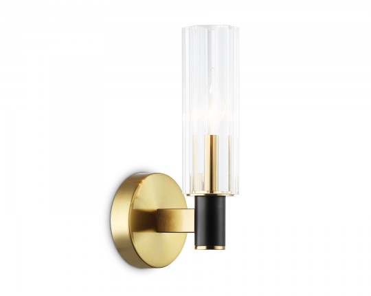  Настенный светильник LH55517 BK/BS/CL черный/латунь/прозрачный E14 max 40W 120*100*250