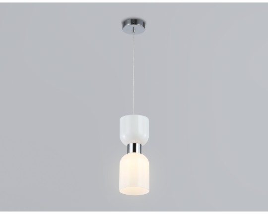  Подвесной светильник LH56081 СH/FR хром/белый матовый E14 max 60W D120*1500