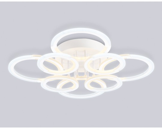  Светильник светодиодный потолочный FA8945/4+4 WH белый 106W 3000-6000K D670*120 (ПДУ ИК)