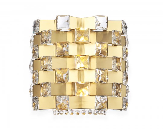  Настенный светильник с хрусталем LH41014/2 BS/CL латунь/прозрачный E14*2 max 40W 300*190*270