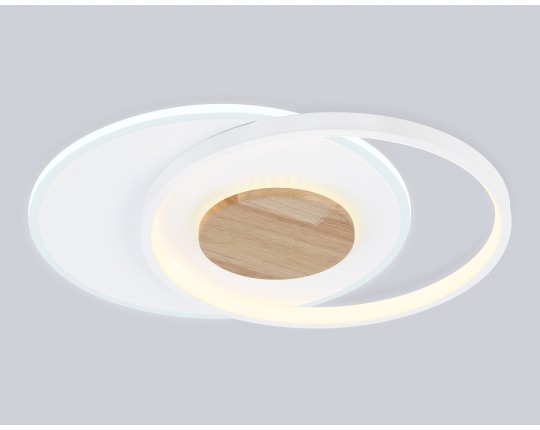  Светильник светодиодный потолочный FL4788 WH/WD белый/дерево 54W 3000-6000K 460*365*45 (без ПДУ)