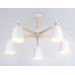  Подвесная люстра TR82208/5 WH/LW белый/светлое дерево E27/5 max 40W D780*430