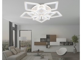  Потолочный светодиодный светильник с пультом FA8914/5+5 WH/CH белый/хром 193W 3000K-6400K 770*740*120 (ПДУ РАДИО 2.4G)