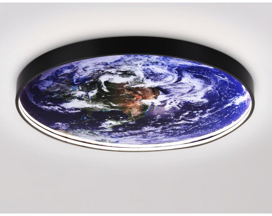  Настенно-потолочный светодиодный светильник FW11135 BK черный 38W LED 3000-6400K D600*38