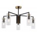  Люстра на штанге LH56113/5 BK/BS/CL черный/латунь/прозрачный E14*5 max 40W D605*350