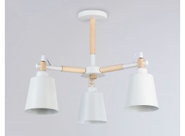  Подвесная люстра TR82204/3 WH/LW белый/светлое дерево E27/3 max 40W D560*430
