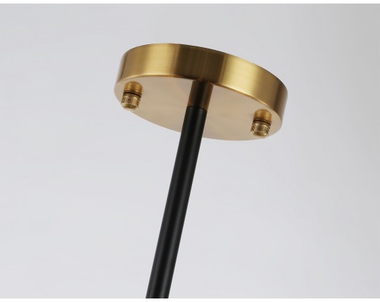  Люстра на штанге LH55515/12 BK/BS/CL черный/латунь/прозрачный E14*12 max 40W D860*905