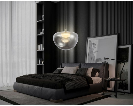  Подвесной светодиодный светильник LH12001 BK/GD/SM черный/золото/дымчатый 6W 3000K D180*145