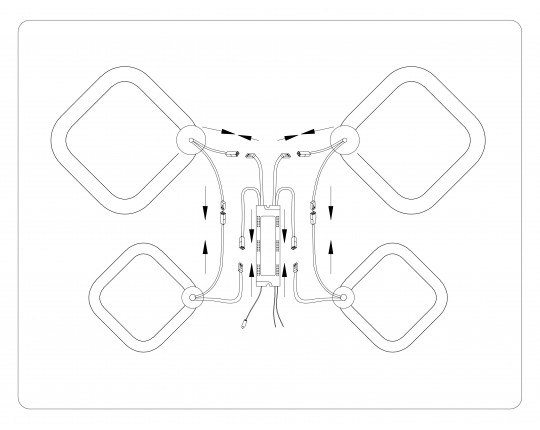  Потолочный светодиодный светильник с пультом FA3822/4 WH белый 3000K-6400K 86W 720*430*130 (ПДУ ИК)