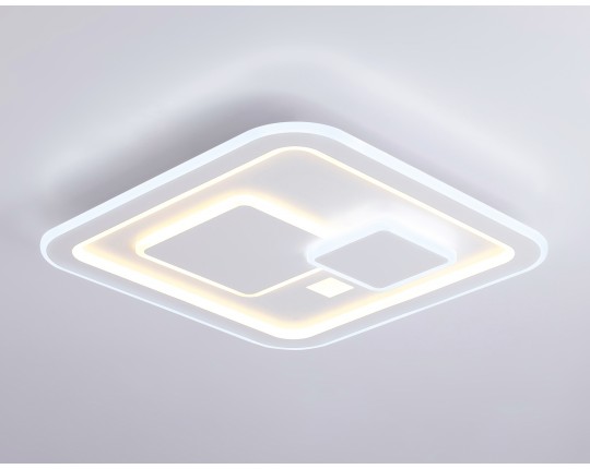  Настенно-потолочный светодиодный светильник с пультом FA7712 WH белый 3000K-6400K 99W 480*480*60 (ПДУ РАДИО 2.4G)