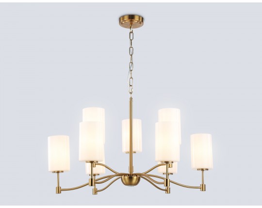  Подвесная люстра LH56054/6+3 BS/FR латунь/белый матовый E14*9 max 40W D765*1060