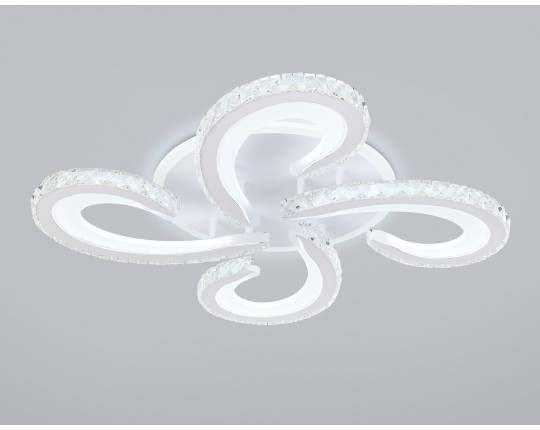  Потолочный светодиодный светильник с пультом FA1702/4 WH/CH белый/хром 121W 3000K-6400K 560*560*90 (ПДУ РАДИО 2.4G)