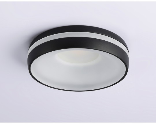 Встраиваемый точечный светильник MR16 с акрилом TN3322 SBK/FR черный песок/белый матовый GU5.3 D95*40