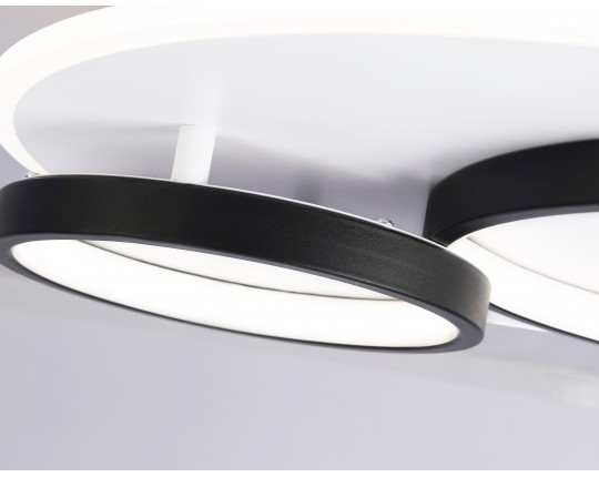  Настенно-потолочный светодиодный светильник с пультом FA7719 WH/BK белый/черный 3000K-6400K 64W 490*470*90 (ПДУ РАДИО 2.4G)