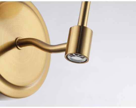  Настенный светильник LH56056 BS/FR латунь/белый матовый E14 max 40W 160*120*280