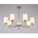  Люстра со стеклянными плафонами на штанге LH56253/7 SN/FR никель/белый матовый E27/7 max 60W D750*590
