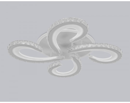  Потолочный светодиодный светильник с пультом FA1702/4 WH/CH белый/хром 121W 3000K-6400K 560*560*90 (ПДУ РАДИО 2.4G)