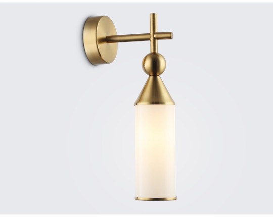  Настенный светильник LH55280 BS/FR латунь/белый матовый E14 max 40W 140*80*310