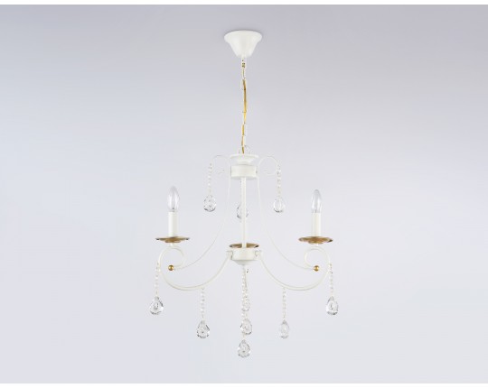  Подвесная люстра с хрусталем TR4915/3 WH/GD белый/золото E14/3 max 40W D550*860
