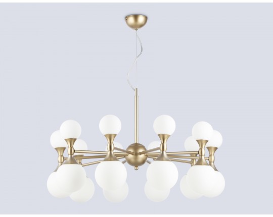  Подвесная люстра LH51051/20 GD/FR золото/белый матовый G9*20 max 28W D750*460