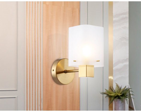  Настенный светильник LH57035 BS/SM латунь/дымчатый E14 max 40W 195*110*185