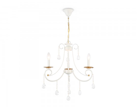  Подвесная люстра с хрусталем TR4915/3 WH/GD белый/золото E14/3 max 40W D550*860