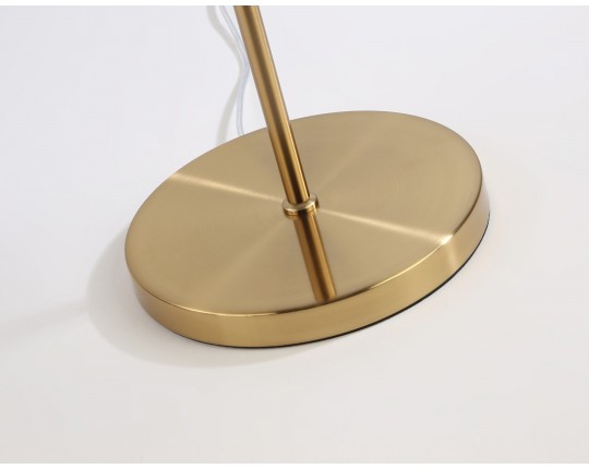  Напольный светильник с абажуром и хрусталем LH71028 BS/WH латунь/белый E27 max 60W D360*1550