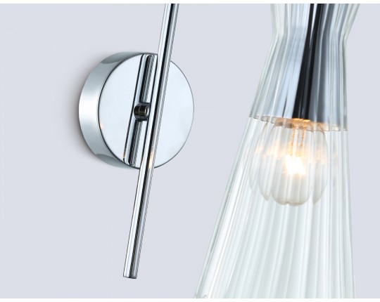  Настенный светильник LH55655 СH/CL хром/прозрачный E14 max 40W 220*90*300