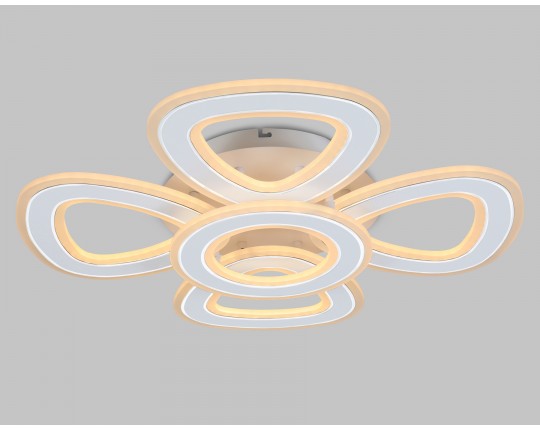  Потолочный светодиодный светильник с пультом FA8925/4+1 WH/CH белый/хром 163W 3000K-6400K 590*590*120 (ПДУ РАДИО 2.4G)