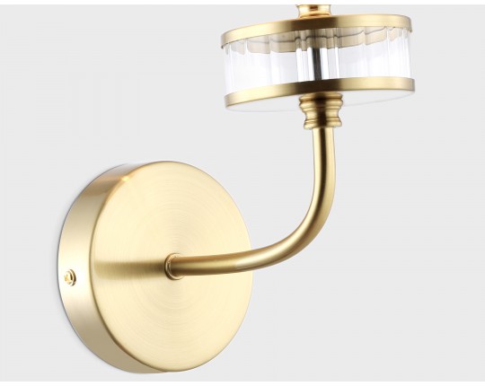  Настенный светильник с абажуром LH71255 BS/WH латунь/белый E14 max 40W 210*160*310