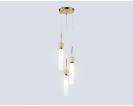  Подвесной светильник LH53257/3 BS/FR латунь/белый матовый E14*3 max 40W D230*1000