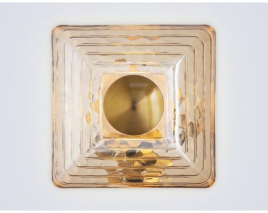  Настенный светодиодный светильник LH31035 BS/TI латунь/янтарь 6W 3000K 150*150*85