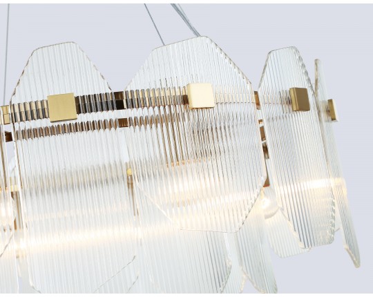  Подвесной светильник LH31253/8 BS/CL латунь/прозрачный E14*8 max 40W D650*270